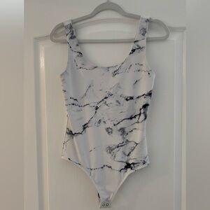 Express Body Contour Thong Marble Bodysuit